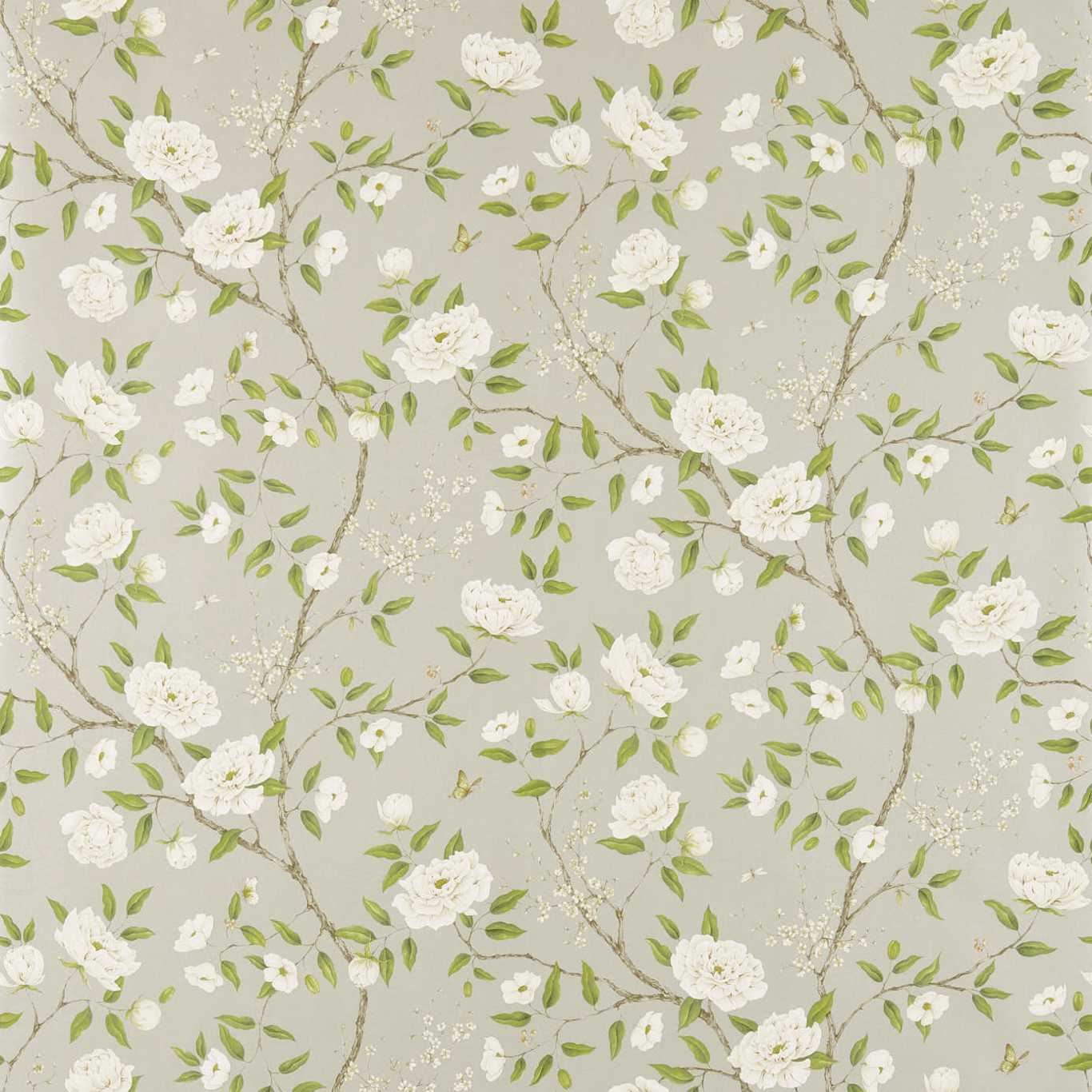 Romeys Garden Wallpaper - Silver - ZWOO311333 - Zoffany - Morris Wallpaper