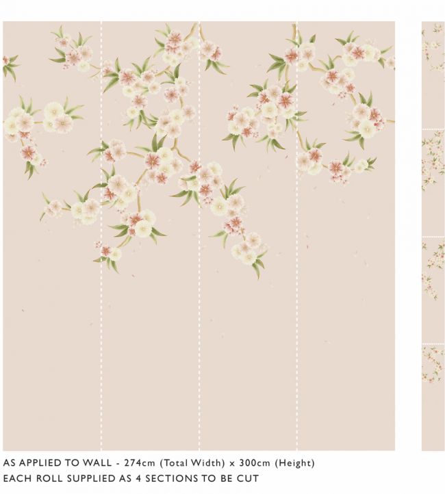 Rosa Wallpaper - Blush Pearl/Peony/Meadow - HDHW112887 - Harlequin - Morris Wallpaper