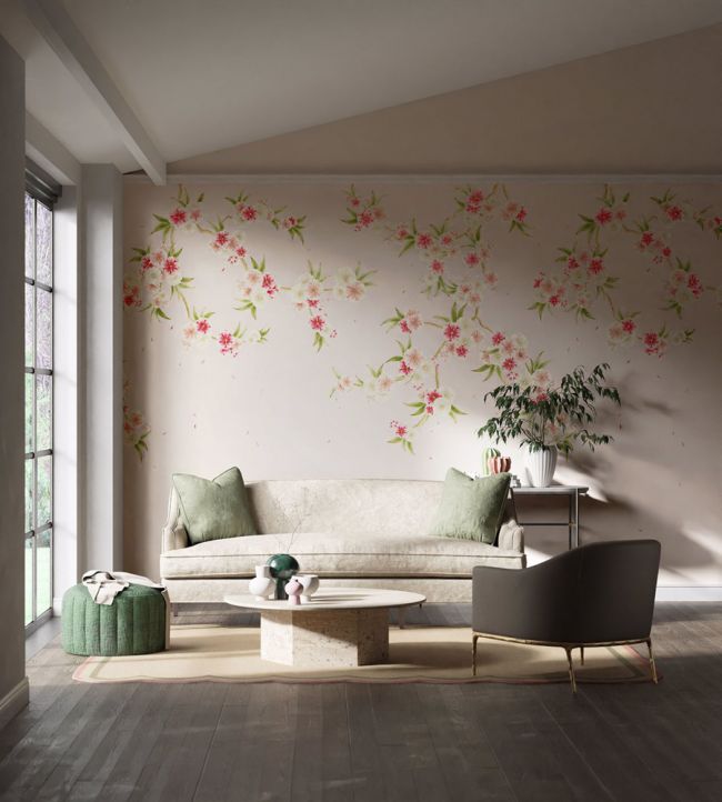 Rosa Wallpaper - Blush Pearl/Peony/Meadow - HDHW112887 - Harlequin - Morris Wallpaper