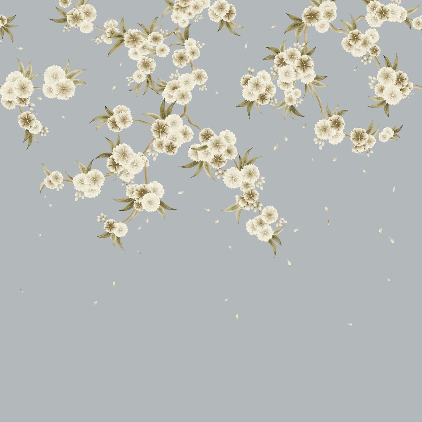 Rosa Wallpaper - Feather Grey/ Paper Lantern/Oyster - Harlequin - HDHW112888 - Morris Wallpaper