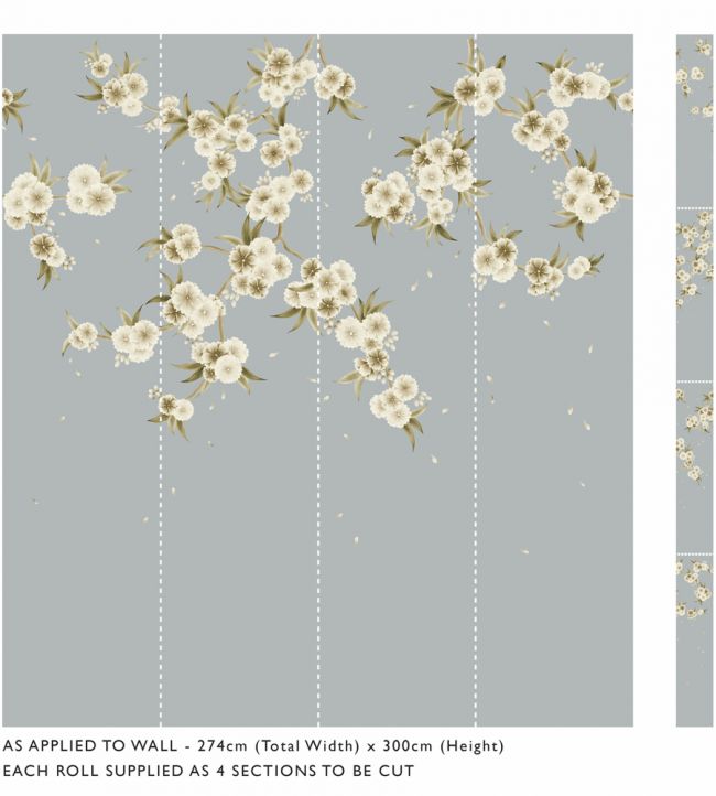 Rosa Wallpaper - Feather Grey/ Paper Lantern/Oyster - HDHW112888 - Harlequin - Morris Wallpaper