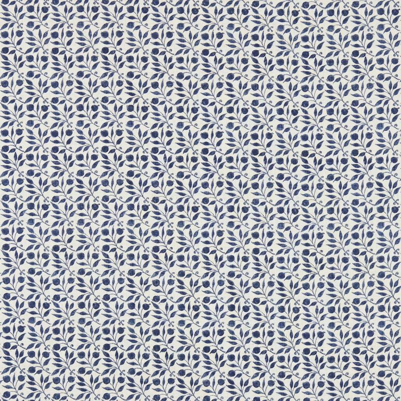 Rosehip Fabric - Indigo - Morris & Co - 224486 - Premier Wallcovering