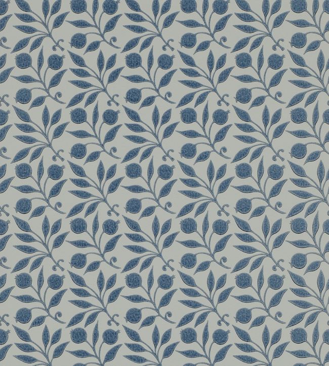 Rosehip Wallpaper - Indigo - 214711 - Morris Exclusive - Morris Wallpaper