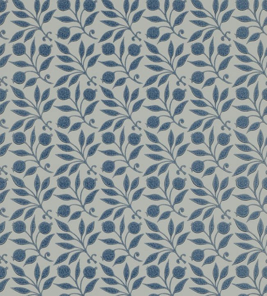 Rosehip Wallpaper - Indigo - 214711 - Morris Exclusive - Morris Wallpaper