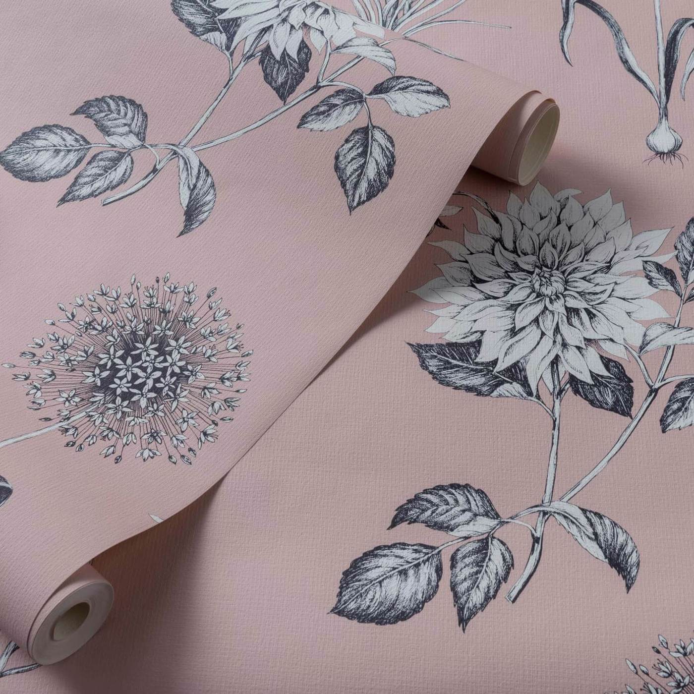 Roseraie Wallpaper - Blush - Clarke & Clarke - W0197/01 - Morris Wallpaper