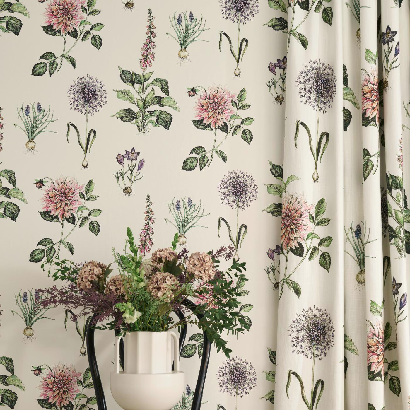 Roseraie Wallpaper - Summer - Clarke & Clarke - W0197/05 - Morris Wallpaper