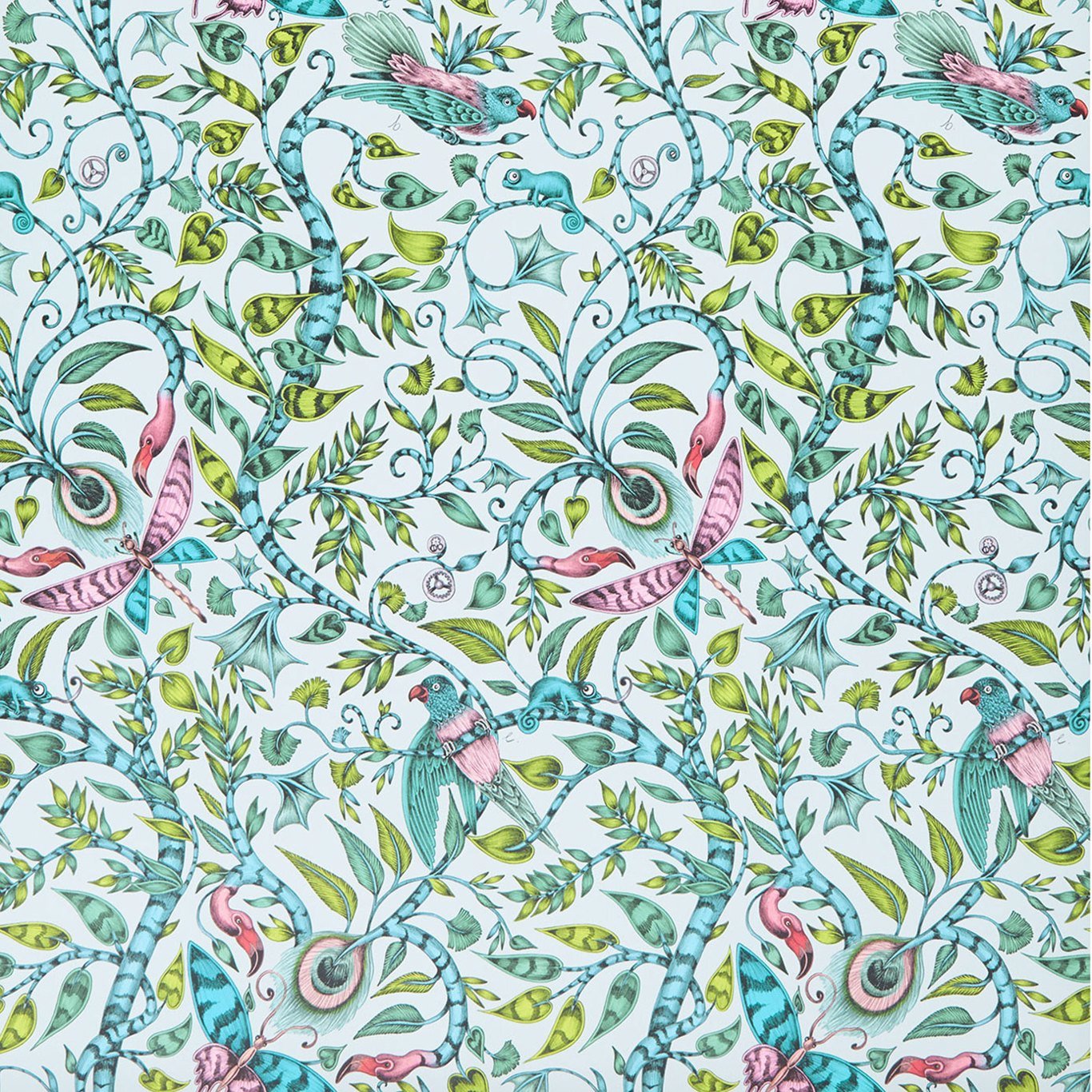 Rousseau Wallpaper - Eggshell - Clarke & Clarke - W0104/02 - Morris Wallpaper