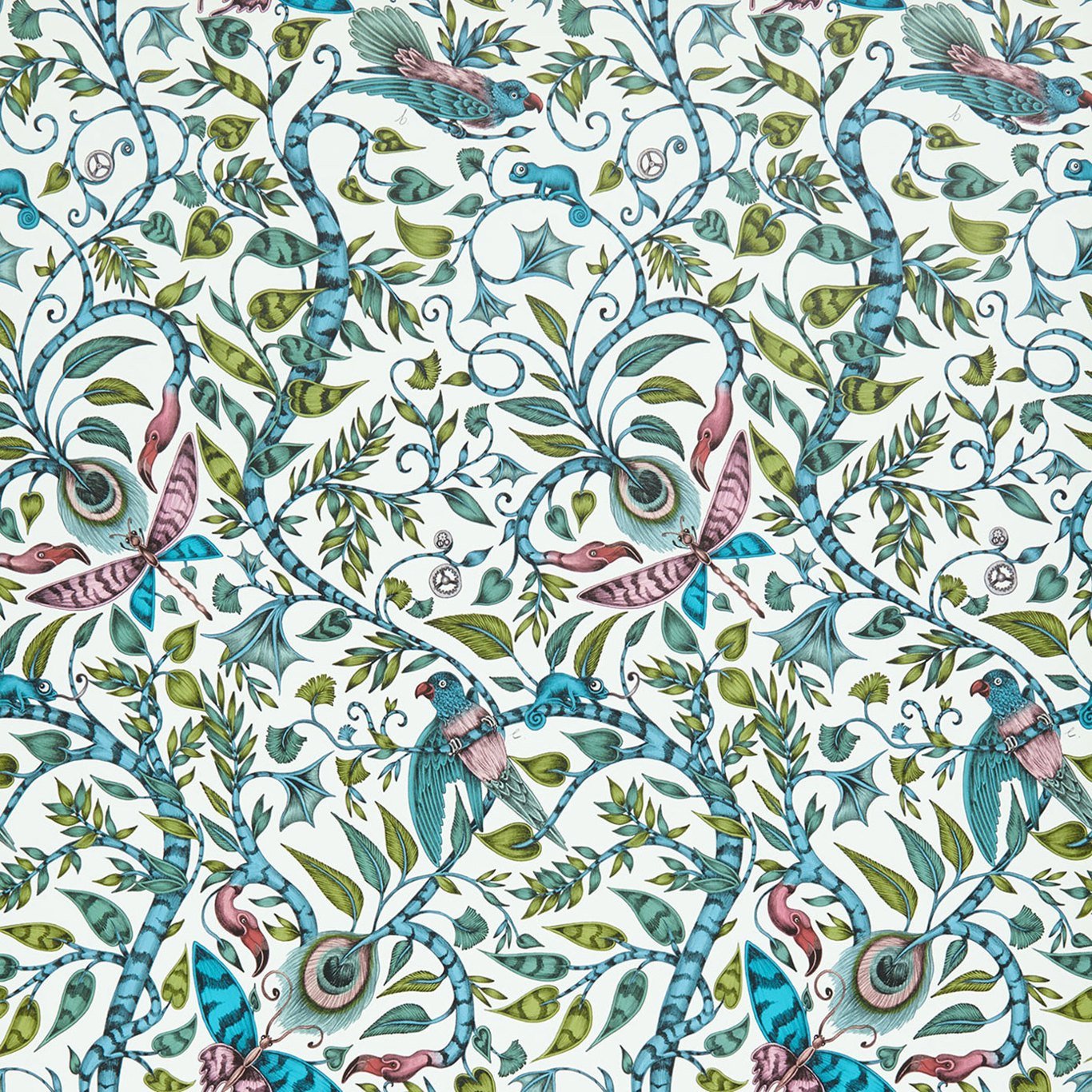 Rousseau Wallpaper - Jungle - Clarke & Clarke - W0104/03 - Morris Wallpaper
