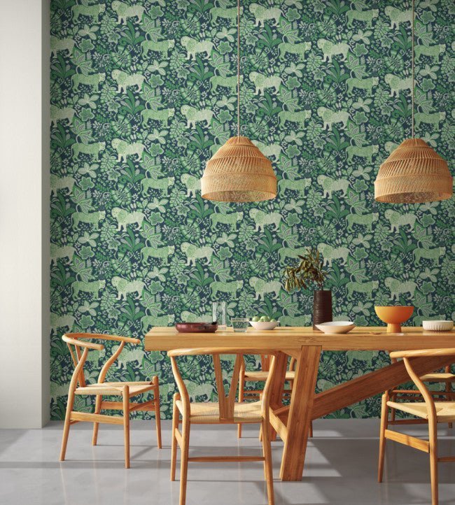 Rumble In The Jungle Wallpaper - Midnight / Mint Leaf - NART112806 - Scion