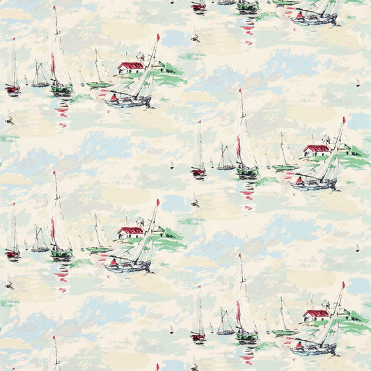 Sail Away Wallpaper - Sea Green - DVIN214588 - Sanderson - One Sixty - Morris Wallpaper