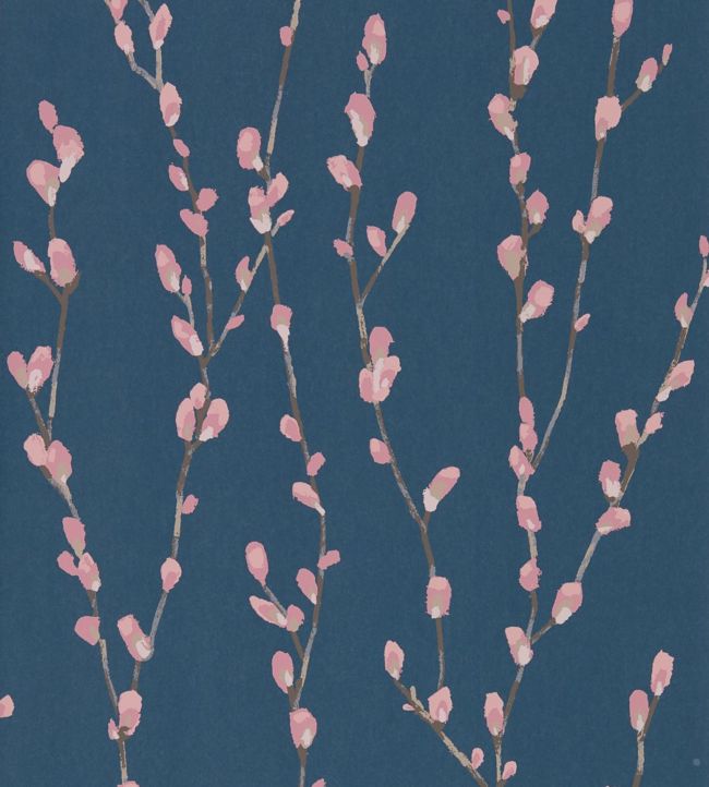 Salice Wallpaper - Rose/Navy - HSTO111471 - Harlequin - Morris Wallpaper