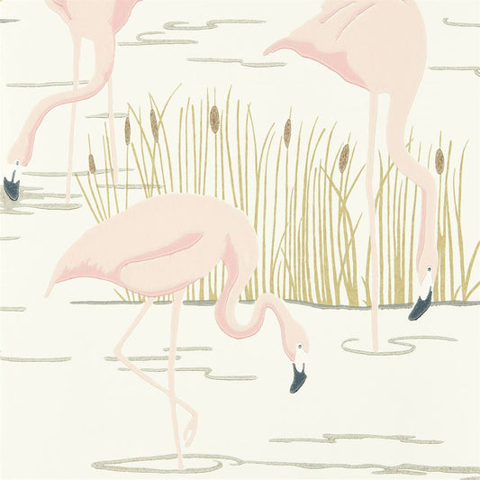 Salinas Wallpaper - Champagne / Rose / Gold - Harlequin - HSAW112157 - Morris Wallpaper