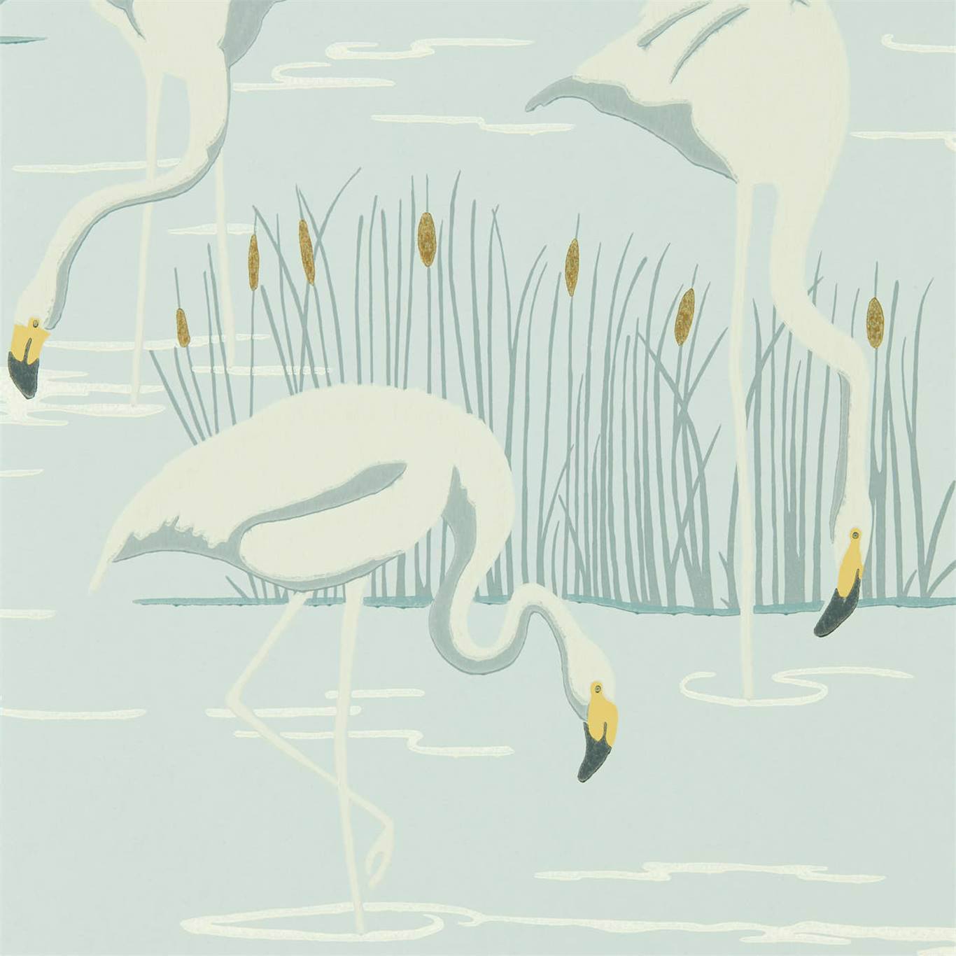 Salinas Wallpaper - Ice/Linen/Dijon - Harlequin - HSAW112155 - Morris Wallpaper
