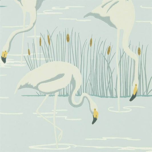 Salinas Wallpaper - Ice/Linen/Dijon - Harlequin - HSAW112155 - Morris Wallpaper