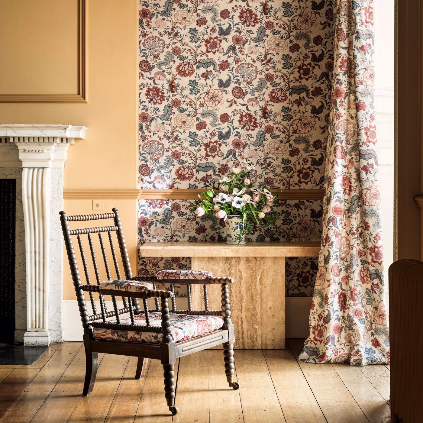 Salisbury Wallpaper - Tetbury Blue - Sanderson - DHIP217487 - Morris Wallpaper