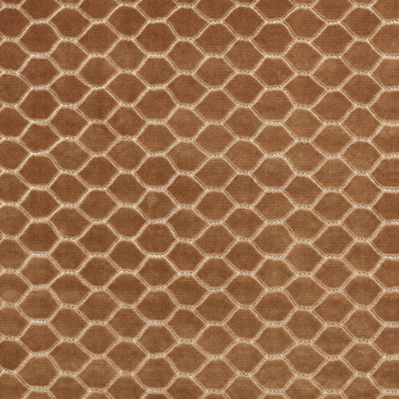 Sanderson - Faraday Velvet Bronze Fabric - DGDV237412 - Morris Wallpaper