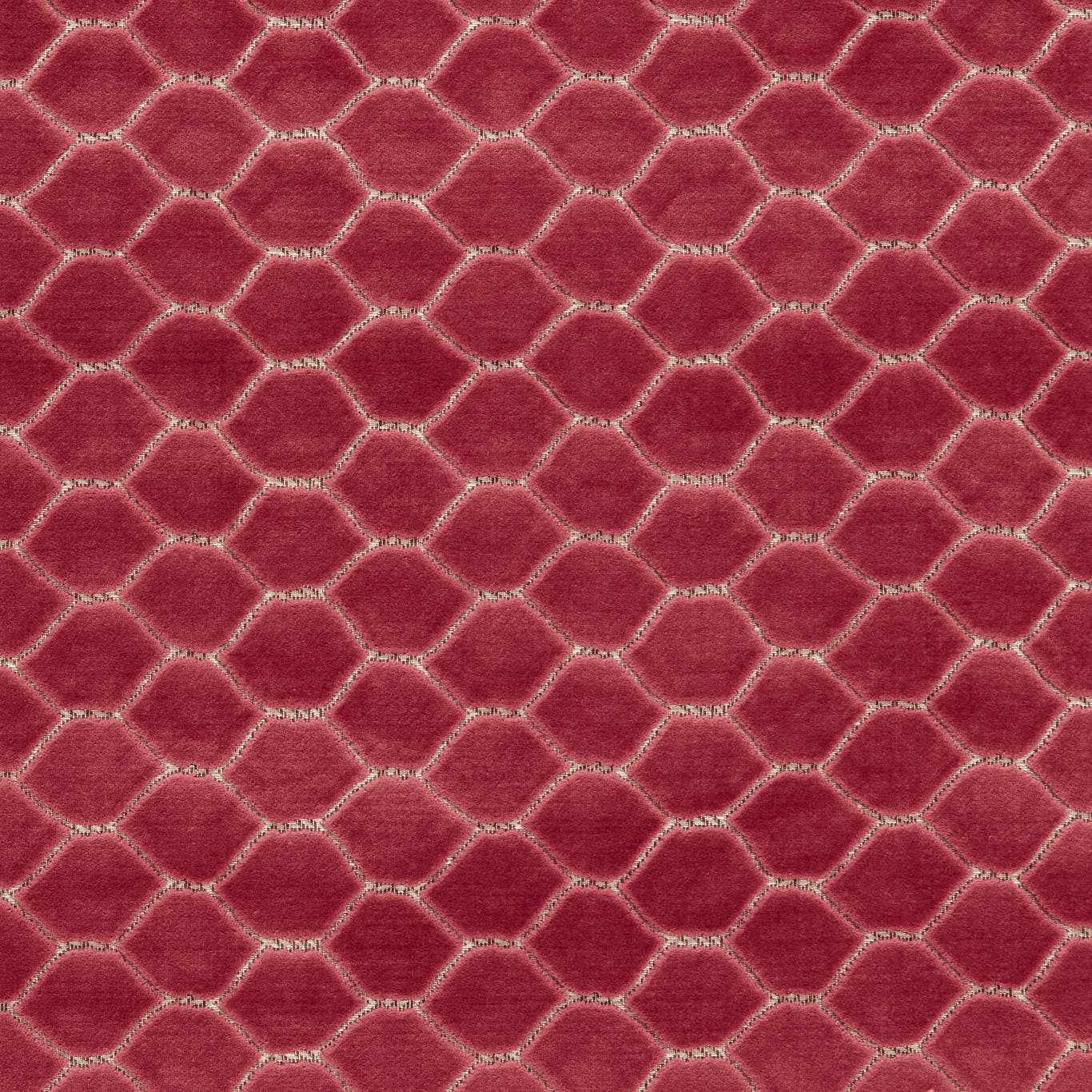 Sanderson - Faraday Velvet Carmine Fabric - DGDV237416 - Morris Wallpaper