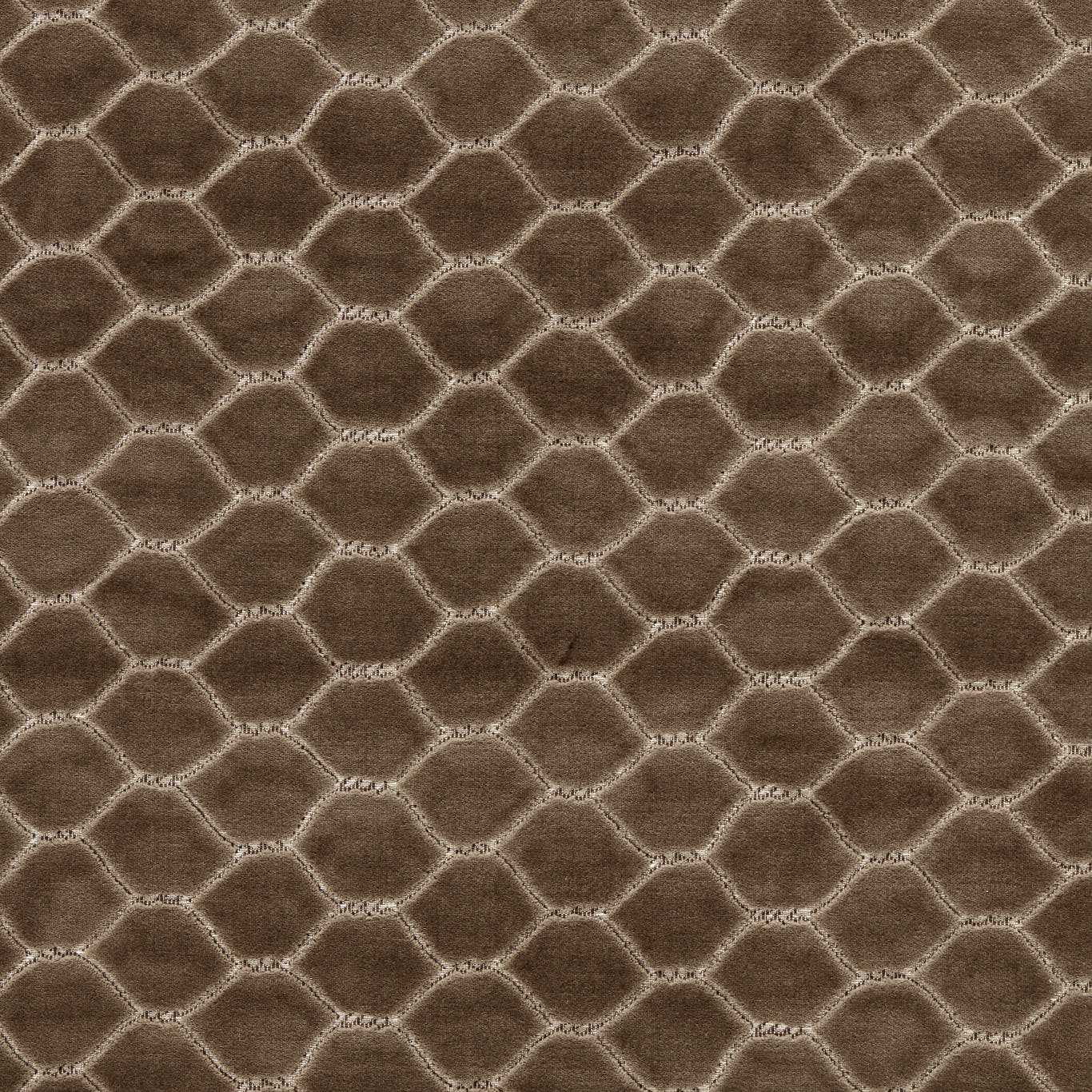 Sanderson - Faraday Velvet Walnut Fabric - DGDV237411 - Morris Wallpaper