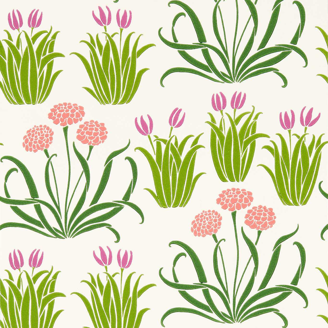 Sanderson - Glade Tulip Fields Wallpaper - MVOW217342 - Morris Wallpaper