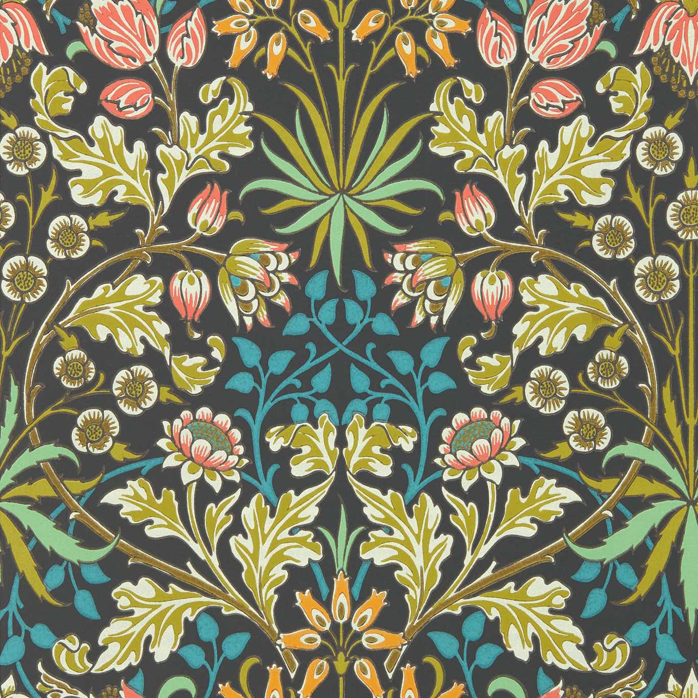 Sanderson - Hyacinth Enchanted Green Wallpaper - AARC510009 - Morris Wallpaper