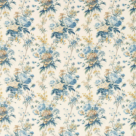 Sanderson - Lakeland Paradis Poppinjay/Lion Fabric - DGDF227172 - Morris Wallpaper