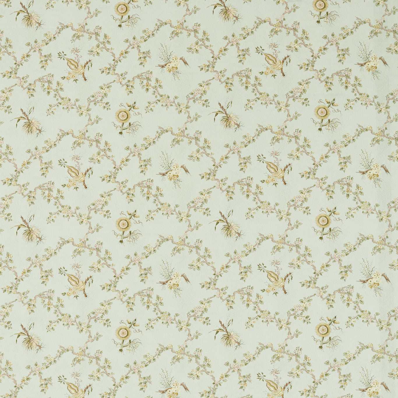 Sanderson - Trelliage Aphrodite/Blush Fabric - DGDF227178 - Morris Wallpaper
