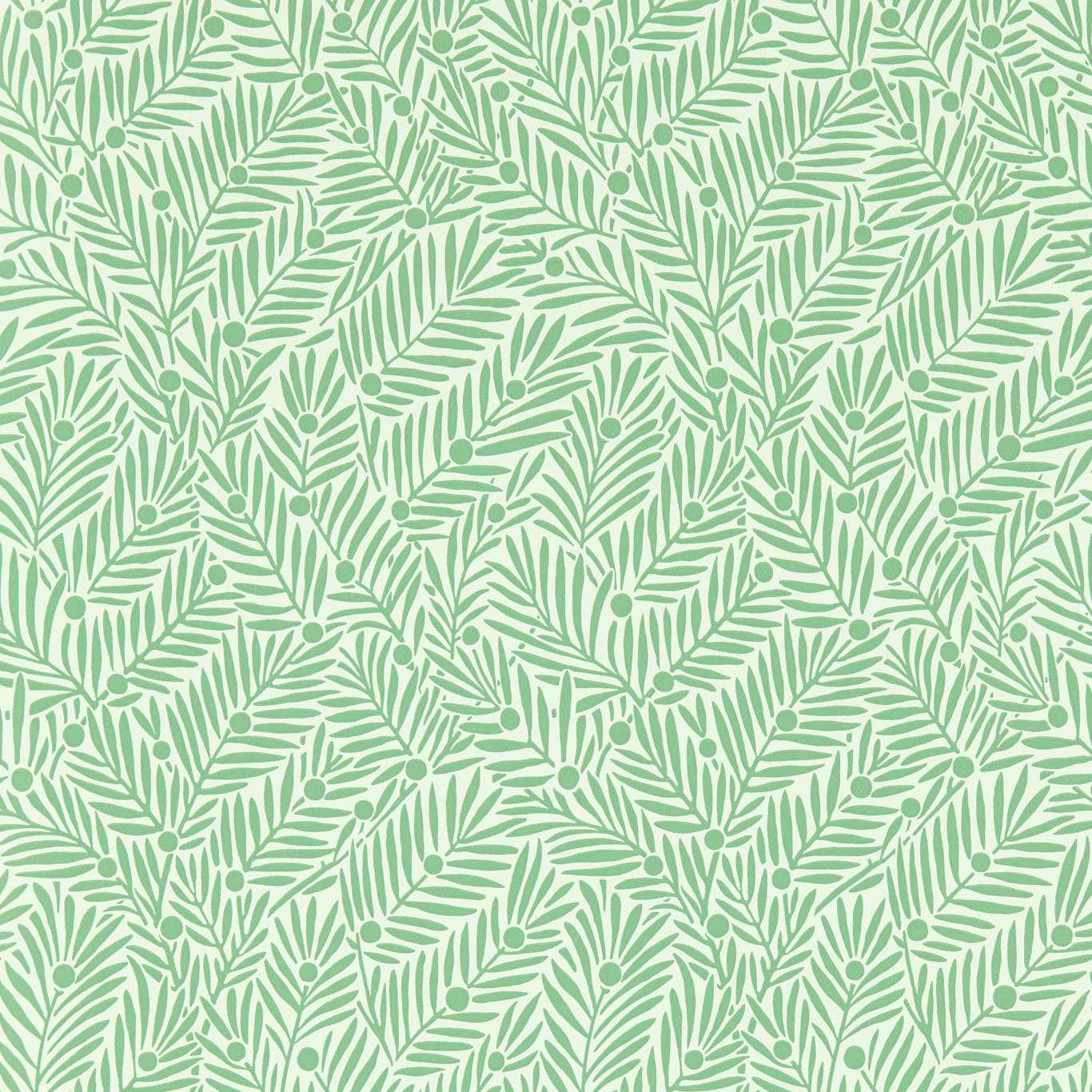 Sanderson - Yew & Aril Spearmint Wallpaper - MVOW217346 - Morris Wallpaper