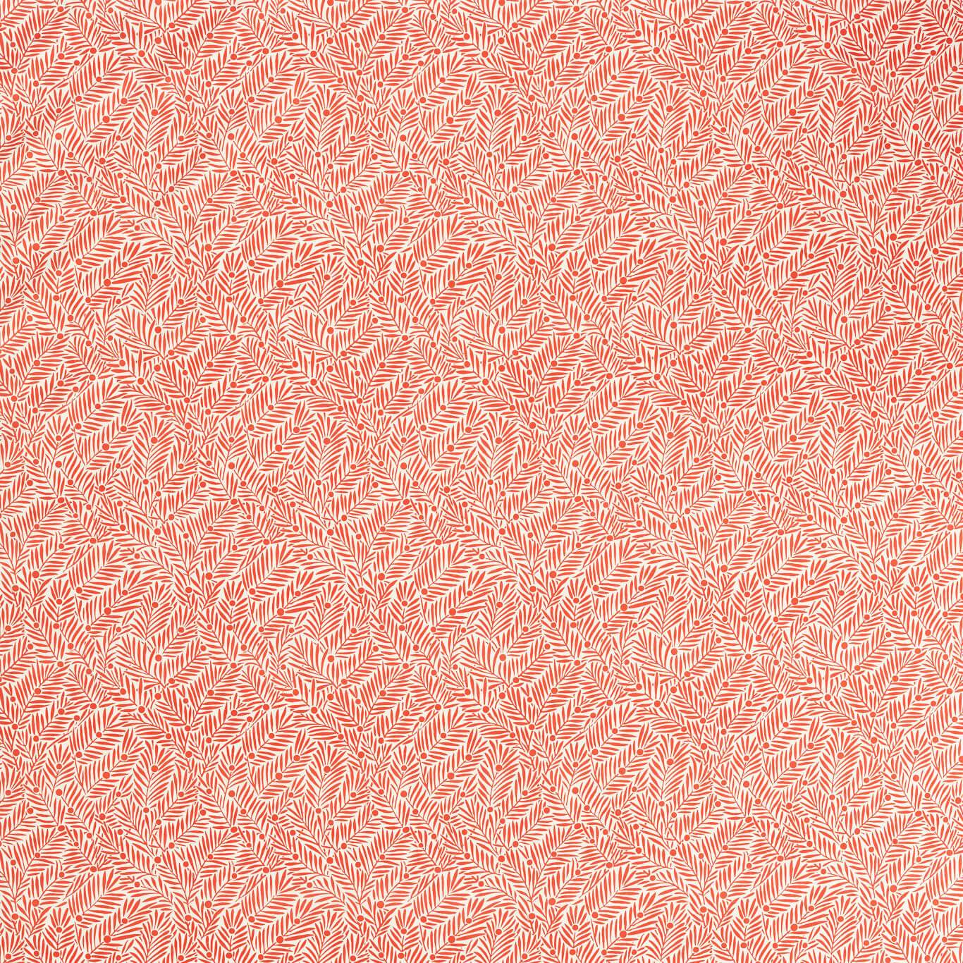Sanderson - Yew & Aril Watermelon Fabric - MVOF227226 - Morris Wallpaper