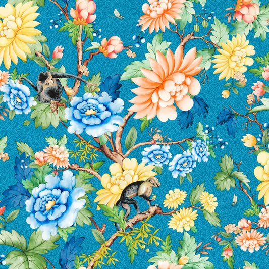 Sapphire Garden Wallpaper - Sapphire - Clarke & Clarke - W0133/03 - Morris Wallpaper