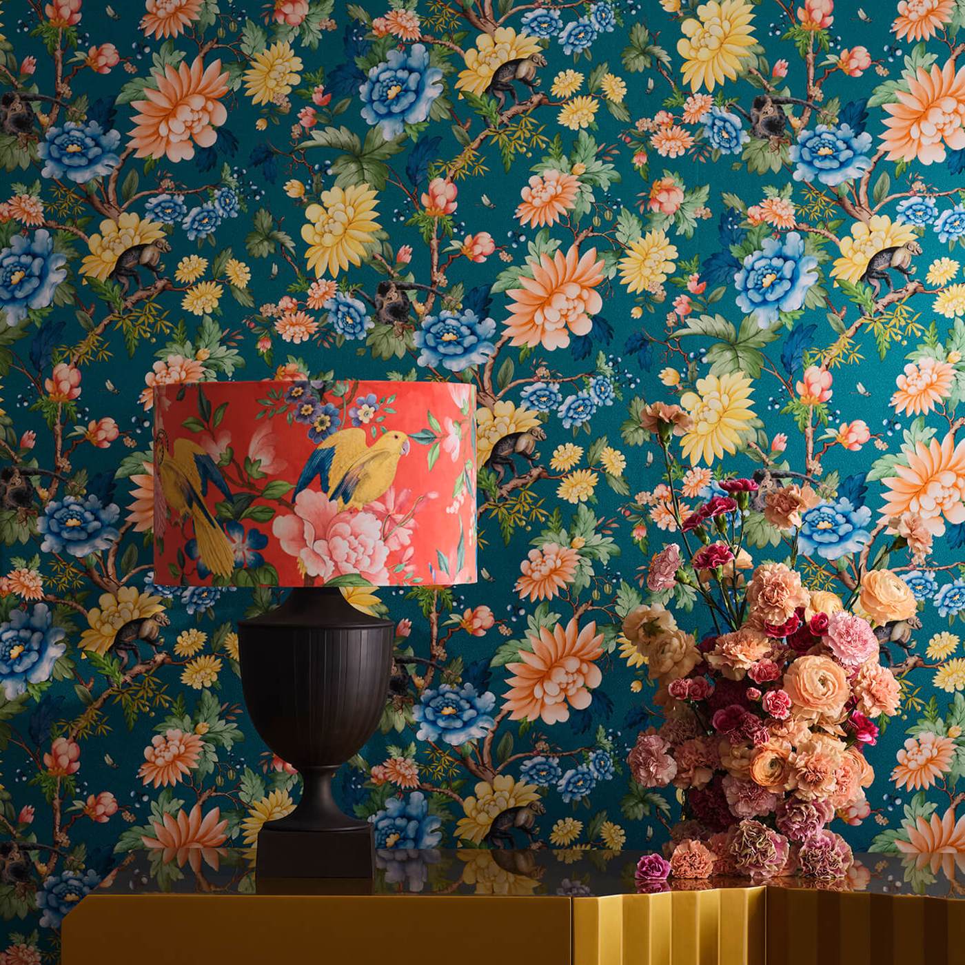 Sapphire Garden Wallpaper - Sapphire - Clarke & Clarke - W0133/03 - Morris Wallpaper