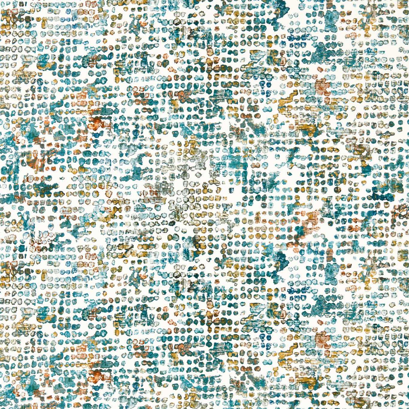 Scintilla Wallpaper - Teal/Spice - Clarke & Clarke - W0154/04 - Morris Wallpaper