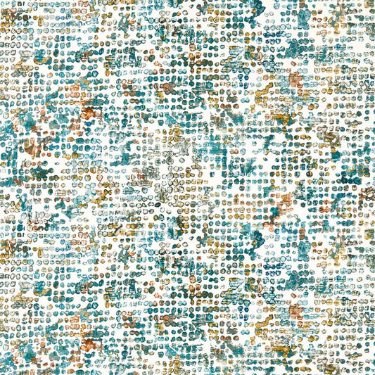 Scintilla Wallpaper - Teal/Spice - Clarke & Clarke - W0154/04 - Morris Wallpaper