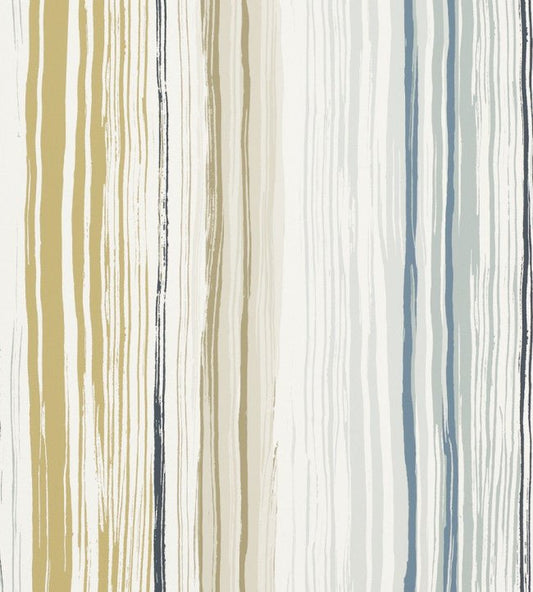 Zing Wallpaper - Denim / Ochre / Slate - 110826 - Scion