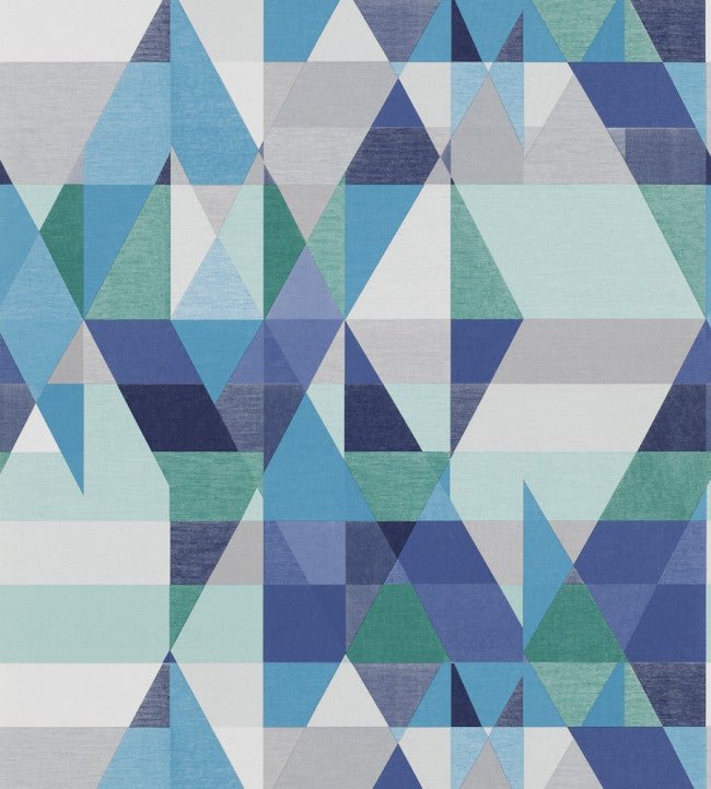 Axis Wallpaper - Sapphire / Turquoise / Slate - 110833 - Scion