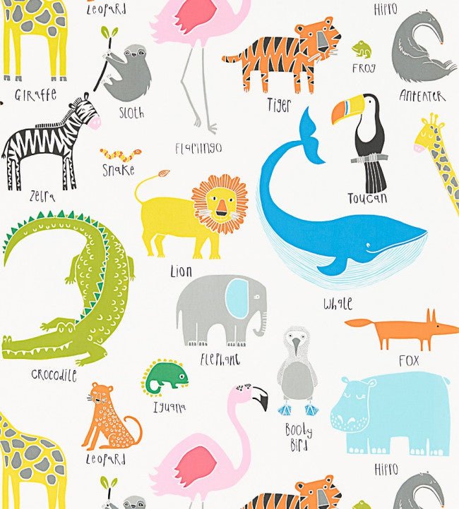 Animal Magic Wallpaper - Tutti Frutti / Chalk - 111287 - Scion