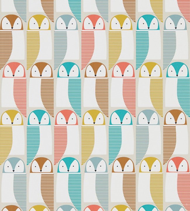 Barnie Owl Wallpaper - Grapefruit / Sunshine / Julep - 111520 - Scion