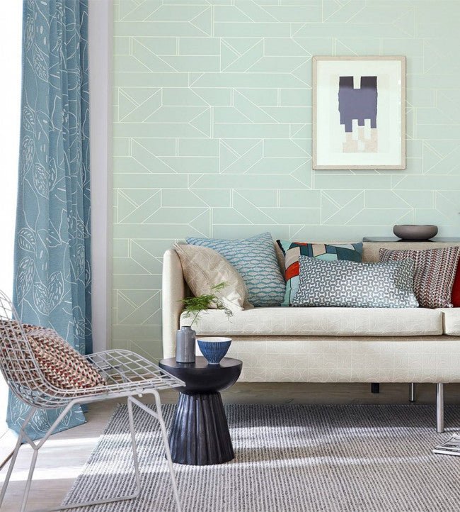 Barbican Wallpaper - Mint - 112013 - Scion