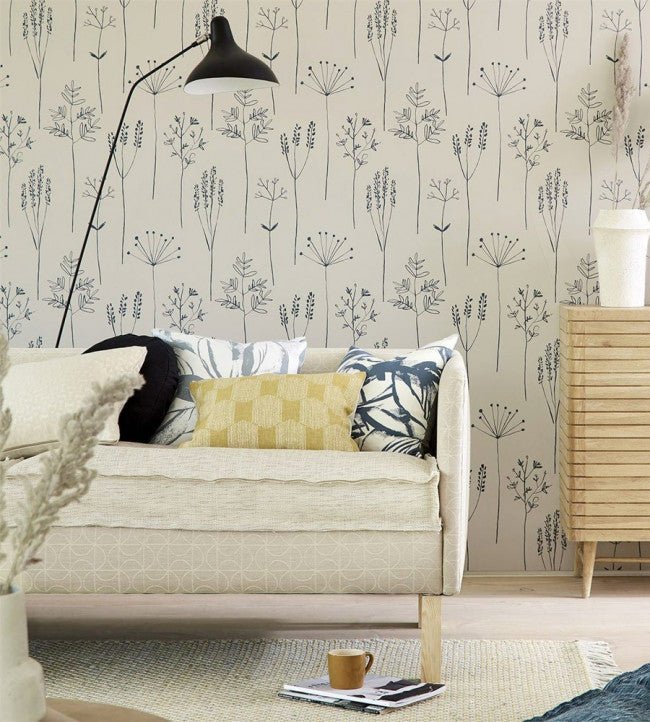 Stipa Wallpaper - Denim - 112019 - Scion