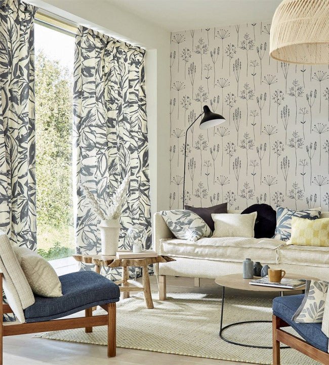 Stipa Wallpaper - Denim - 112019 - Scion