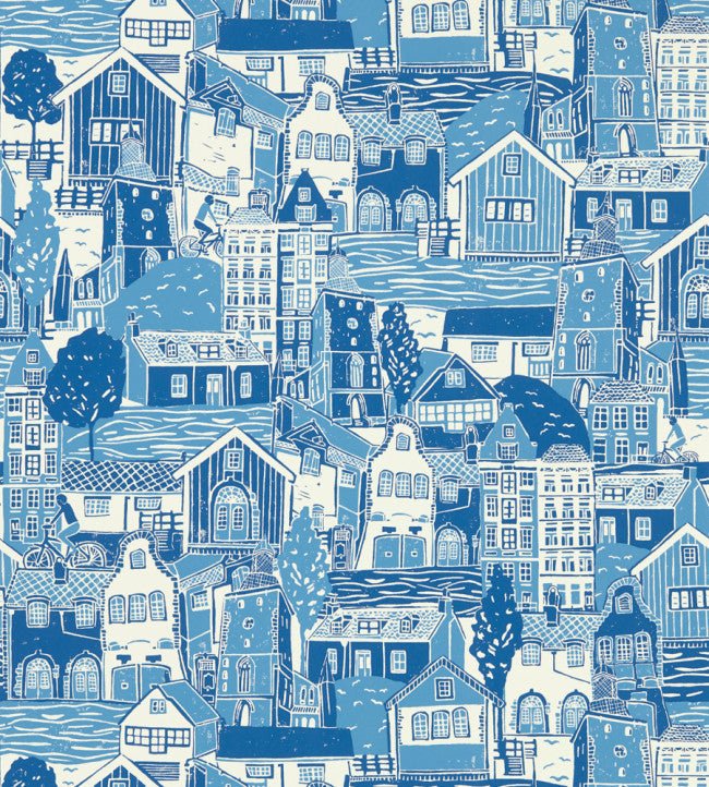 Stockholm Wallpaper - Cloudless Blue - 112808 - Scion