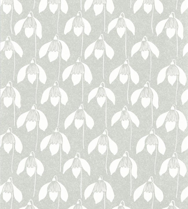 Snowdrop Wallpaper - Pewter - 112813 - Scion