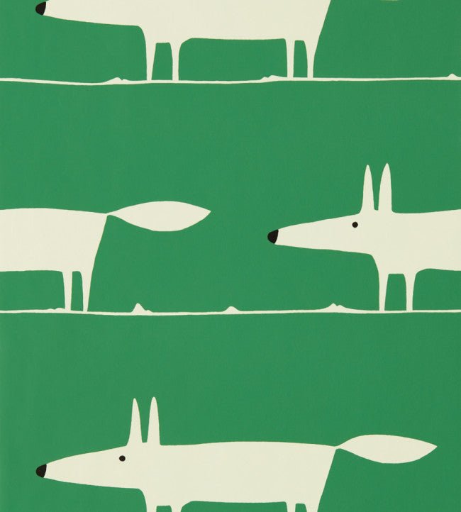 Mr Fox Wallpaper - Mint Leaf - NART112793 - Scion