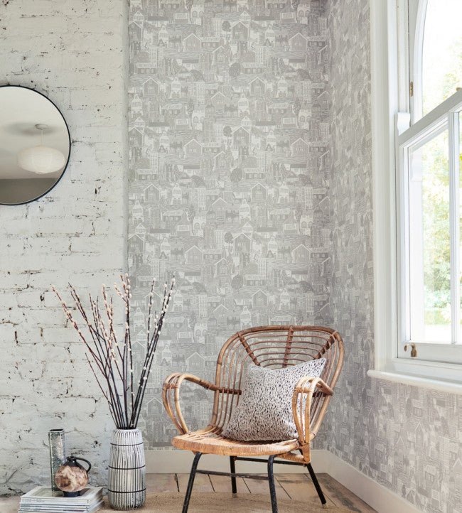 Stockholm Wallpaper - Dove - NART112802 - Scion