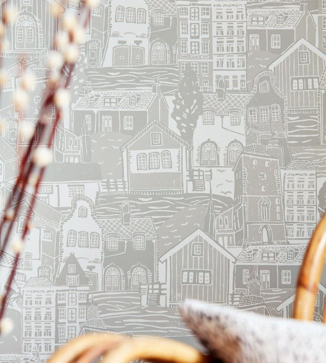 Stockholm Wallpaper - Dove - NART112802 - Scion