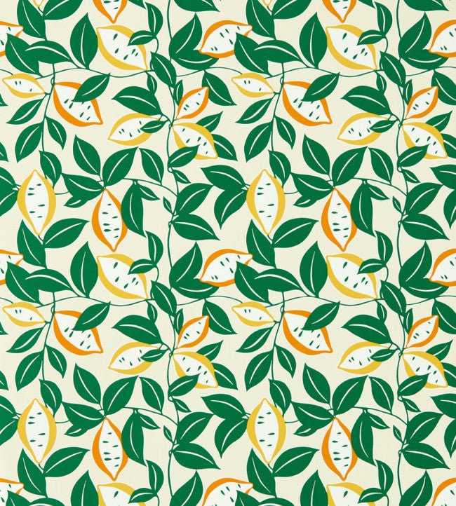 St Clements Wallpaper - Lemon / Tangerine - NART112803 - Scion