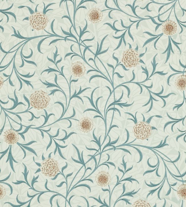 Scroll Wallpaper - Loden/Slate - 210362 - Morris & Co