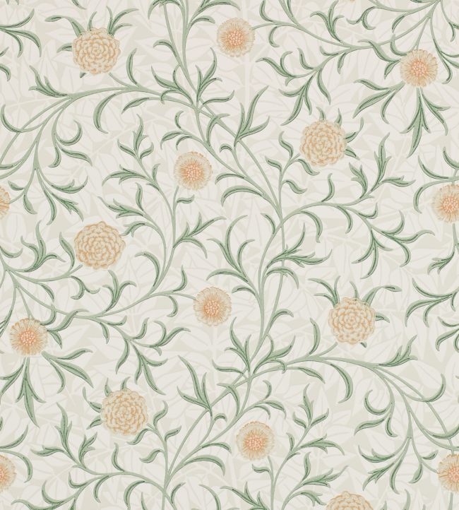 Scroll Wallpaper - Thyme/Pear - DM6P210365 - Morris & Co - Morris Wallpaper