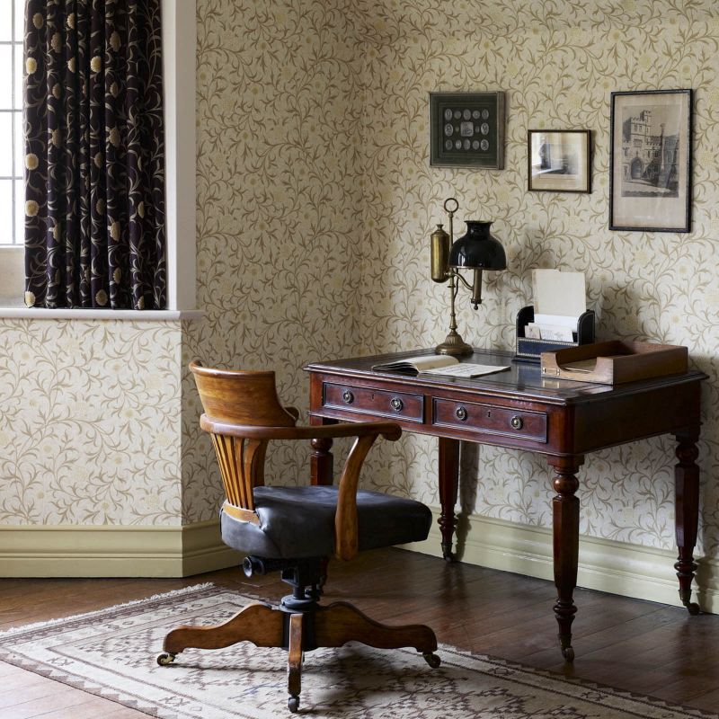 Scroll Wallpaper - Thyme/Pear - Morris & Co - 216831 - Morris Wallpaper