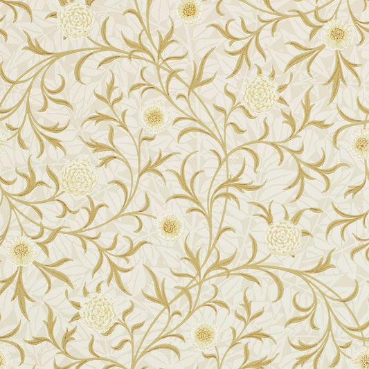 Scroll Wallpaper - Vellum/Biscuit - Morris & Co - 210363 - Morris Wallpaper