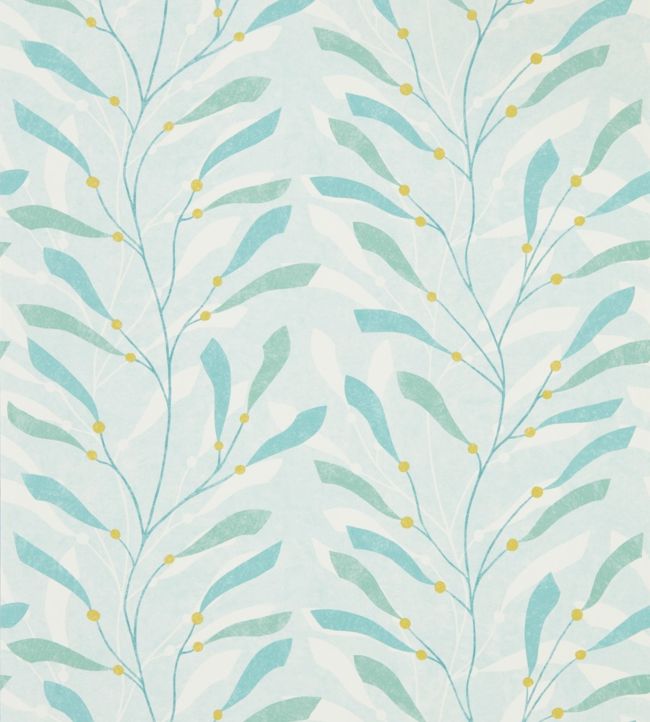 Sea Kelp Wallpaper - Aqua / Lichen - DCOA216566 - Sanderson - Morris Wallpaper